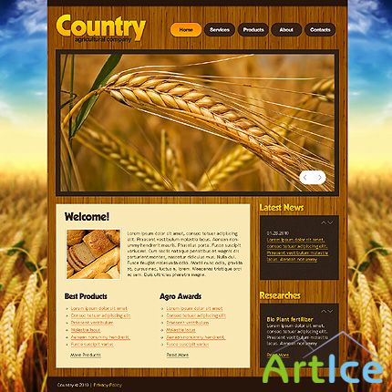 Free Country Agriculture Website Template