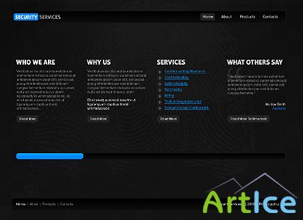 Free Security Services Website Template