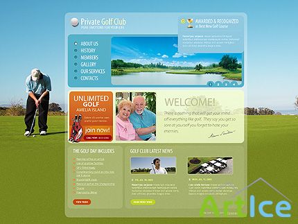 Free Private Golf Website Template