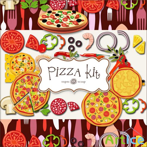 Scrap-kit - Pizza Set