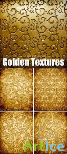 Stock Photo  Golden Metal Textures |   