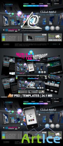 Muti T22 Notebook Templates PSD Nr.158
