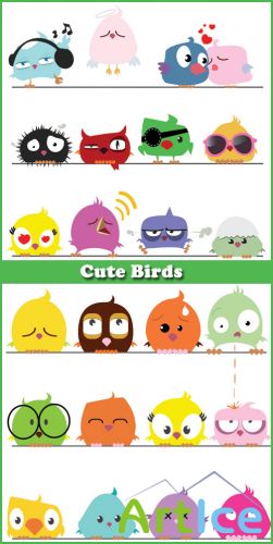Cute Birds - Stock Vectors
