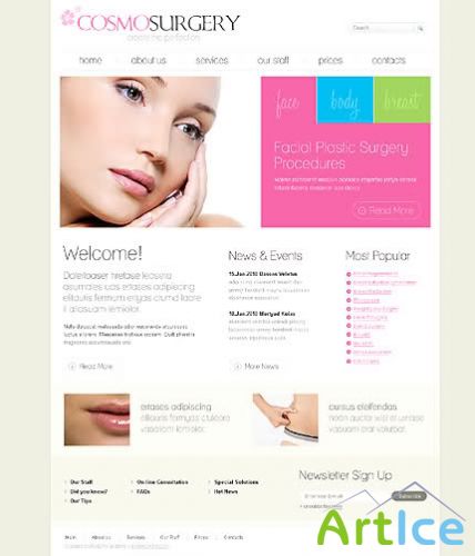Free Cosmo Surgery Website Template