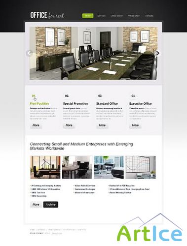 Office For Website Free Template