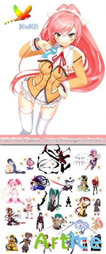 PSD/PNG Cliparts - Anime Videogame Renders