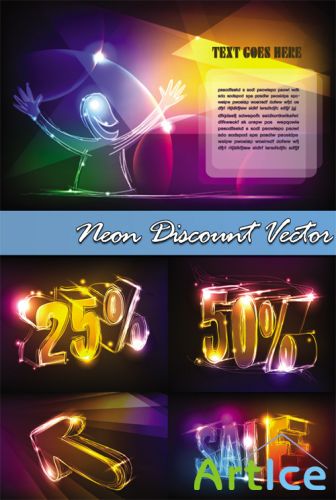 Neon Discount Vector