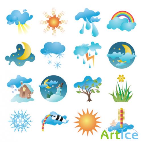 Shutterstock - Whether and Season Icons EPS