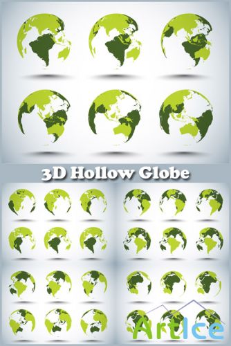 3D Hollow Globe - Stock Photos