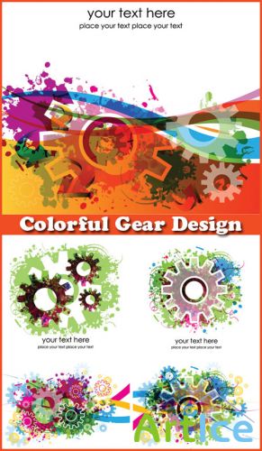 Colorful Gear Design - Stock Vectors