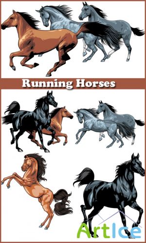 Running Horses - Stock Vectors