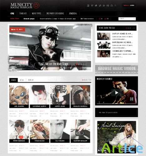 GK Musicity v1.0.1  February 2011 Joomla 1.5 Template (update 17/03/2011)