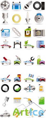 Car Services Icons Vector
