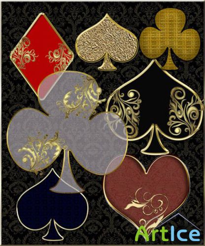 PNG Cliparts - Colors of playing cards