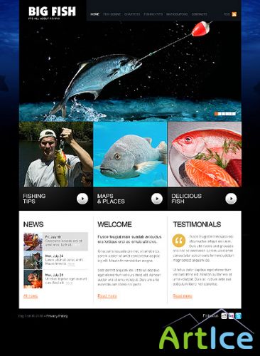 Big Fish Website Free Template