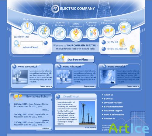 Web Template - Electric Company