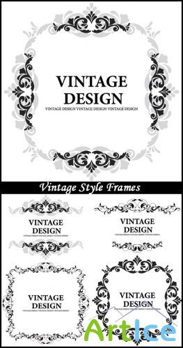 Vintage Style Frames - Stock Vectors