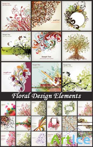 Floral Design Elements - Stock Vectors
