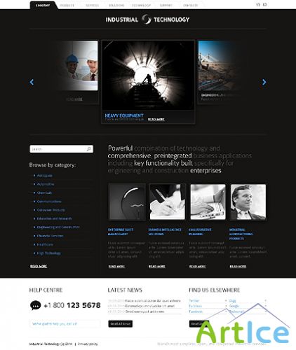 Industrial Technology Website Free Template