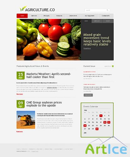 Agriculture Company Free Website Template