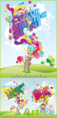 Color Abstract Tree - Stock Vectors