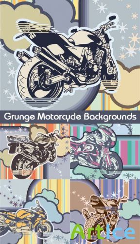 Grunge Motorcycle Backgrounds - Stock Vectors
