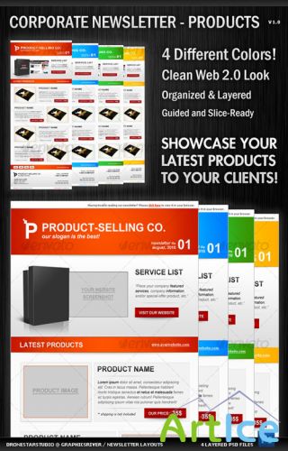 Corporate Newsletter Layout  GraphicRiver Print Templates
