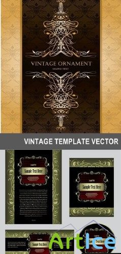 Vintage template vector |  