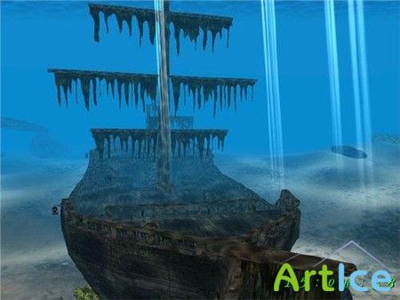 Pirate Ship 3D Screensaver / 3D  