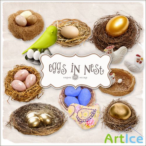 Scrap-kit - Eggs In Nest