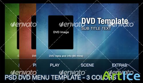 3 Color DVD Menu Template - GraphicRiver