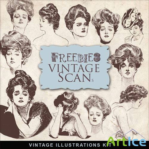 Scrap-kit - Vintage Woman
