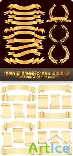 Grunge Banners and Scrolls |  , , 