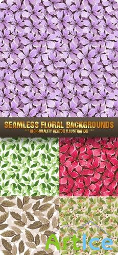 Seamless Floral Backgrounds |  