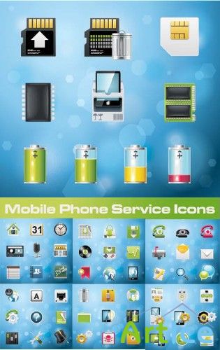 Mobile Phone Service Icons - Stock Vectors |    , , 