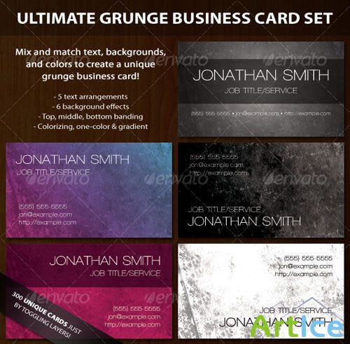 Ultimate Grunge Business Card Set  GraphicRiver