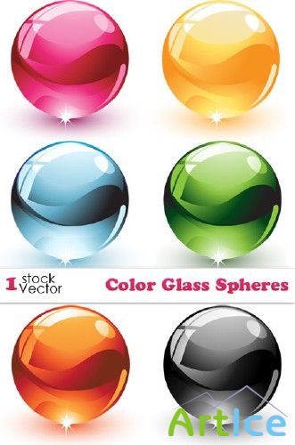 Color Glass Spheres Vector |   