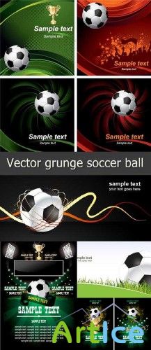 Vector grunge soccer ball |  , 