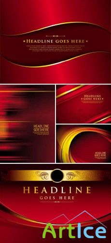 Stock vector - Red Luxury Abstract Backgrounds |    