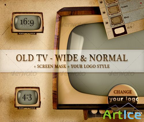 Old TV - Wide and Normal - GraphicRiver