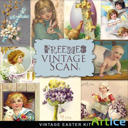 Scrap-kit - Vintage Easter Cards #7