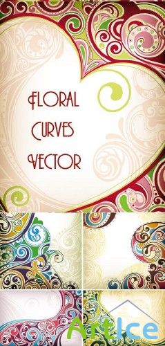 Stock Vector - Floral Curves Backgrounds Vector |   