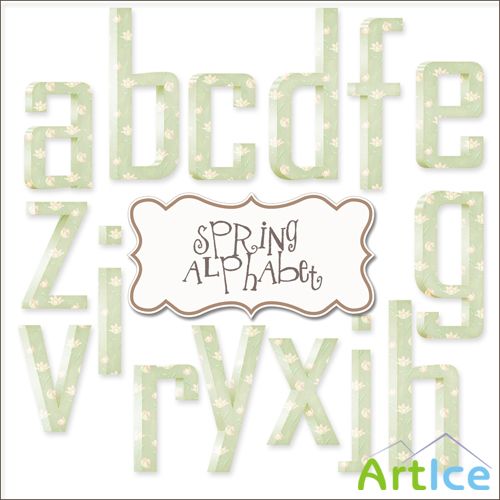 Scrap-kit - Green Spring Alphabet