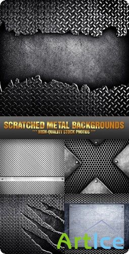 Stock Photo - Scratched Metal Backgrounds |   