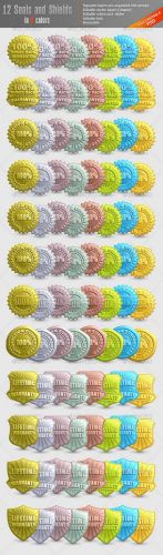 Embossed Seals and Shields - GraphicRiver