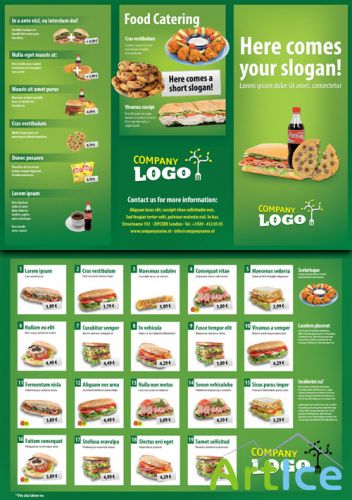 Brochure for fast food