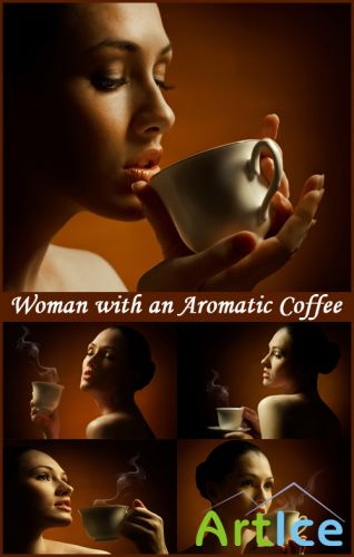 Woman with an Aromatic Coffee - Stock Photos