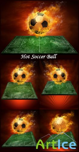 Hot Soccer Ball - Stock Photos