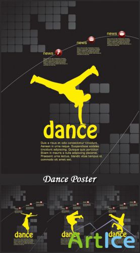 Dance Poster - Stock Vectors