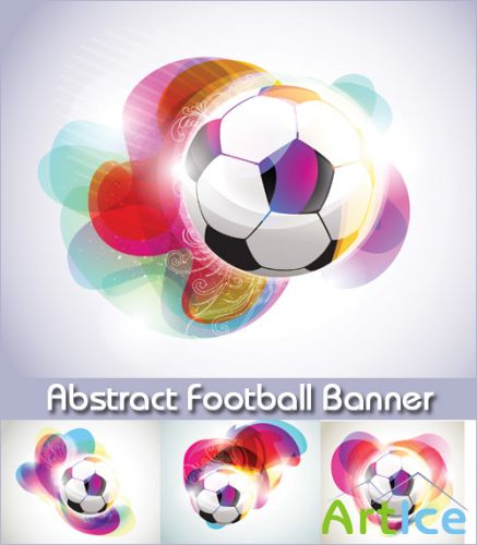 Abstract Football Banner - Stock Vectors